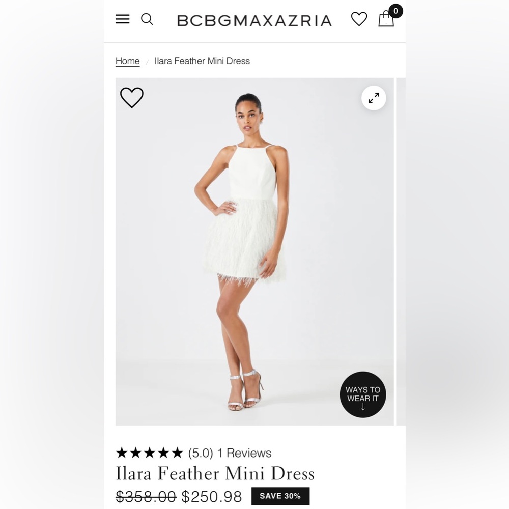 Ilara Feather Mini Dress